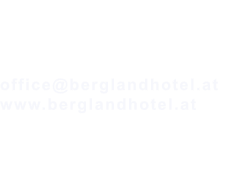 Rupertgasse 15 A-5020 Salzburg/Austria  tel +43 662 872318 office@berglandhotel.at www.berglandhotel.at   Salzburger Sparkasse AT78 2040 4005 0025 8111 BIC SBGSAT2S ATU62254517