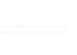 Rupertgasse 15 A-5020 Salzburg/Austria  tel +43 662 872318 office@berglandhotel.at www.berglandhotel.at   Salzburger Sparkasse AT78 2040 4005 0025 8111 BIC SBGSAT2S ATU62254517